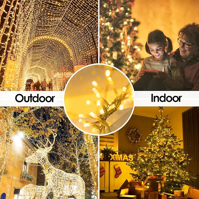 Super-Long 180FT 500 LED Christmas String Lights Indoor Outdoor, 13 Modes Warm - Image 4