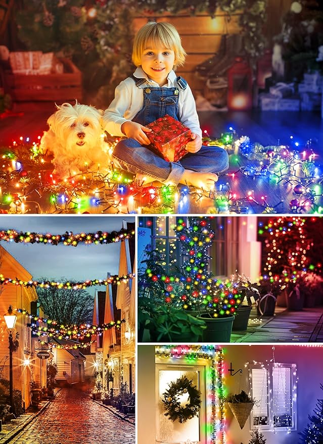 Minetom Solar String Lights Outdoor, 40FT 100 LED String Lights Solar Powered - Image 6