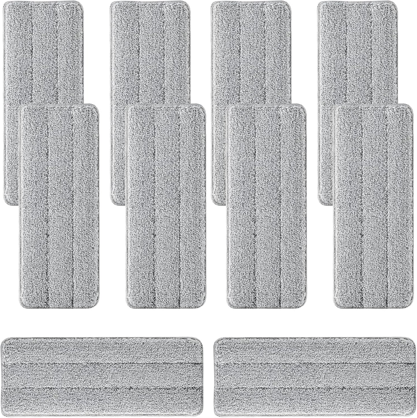 10Pcs Joymoop Mop Replacement Pads, 13 * 4.9'' Universal Mop Pads Mop Head Refills Washable Wet Mop, Compatible with Most 11-13” Size Mops，