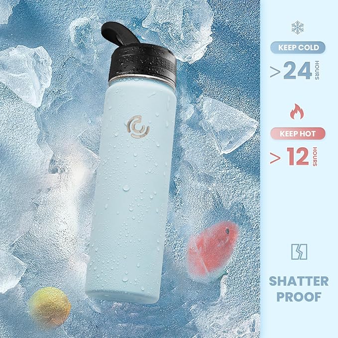 COKTIK 22oz Sports Water Bottle, Stainless Steel Water Bottle - Image 4