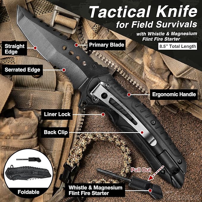 Survival First Aid Kit with Israeli Bandage, Chest Seal, Tourniquet, Tactical - Image 9