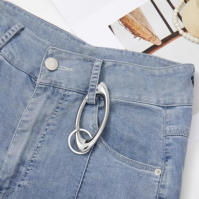 Y2K Cute Star Carabiner Keychain Cool Belt Loop Clip Starlight Heavy Duty - Image 5