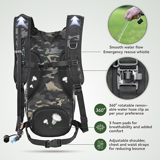 MARCHWAY Tactical Molle Hydration Pack Backpack - Image 5