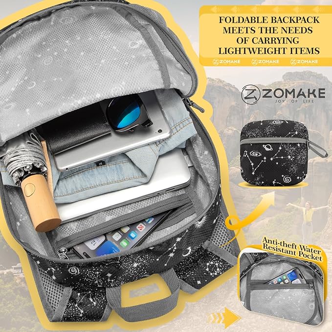 ZOMAKE Ultra Lightweight Hiking Backpack 20L, Packable Small Backpacks Water - Image 5