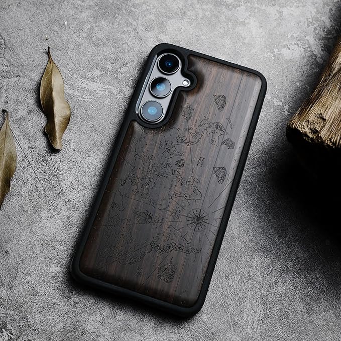 Carveit Wood Case for Galaxy S24 Plus Case Shockproof Protective Cover Unique - Image 4