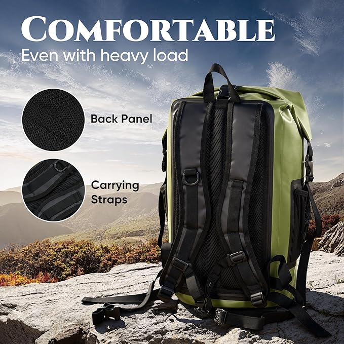 Waterproof Dry Bag with Waterproof Phone Case and small waterproof Bag Green - Image 3