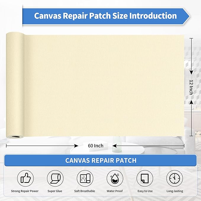 KING MOUNTAIN Canvas Repair Tape, Outdoor Gear Patch, 12×60 Inches, Waterproof - Image 4