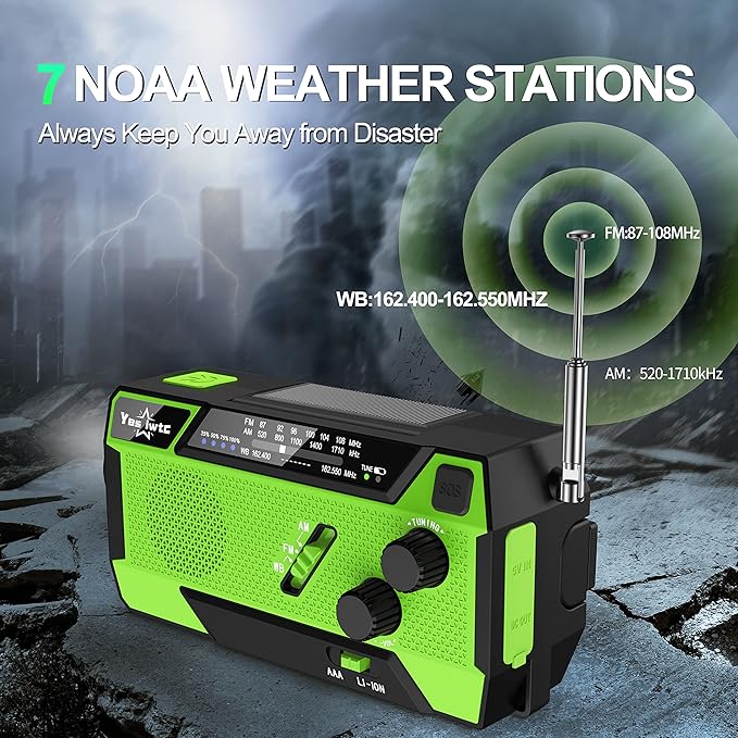 7400mWh NOAA Emergency Weather Radio - Image 3