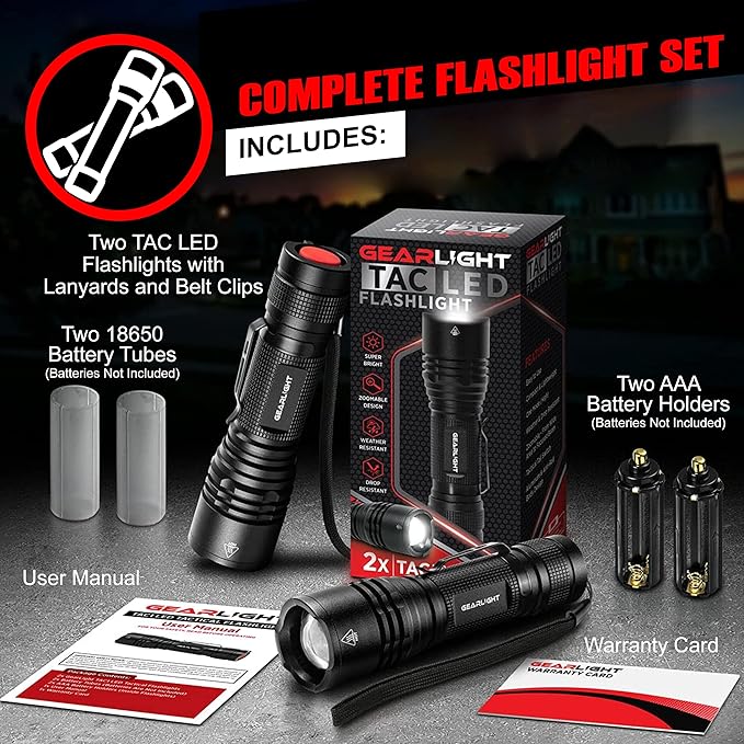 GearLight LED Tactical Flashlights High Lumens - Image 4