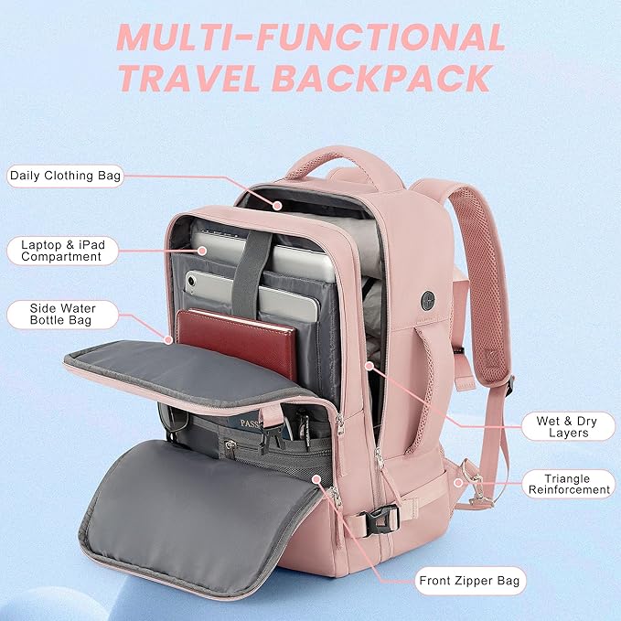 Sinaliy Travel Backpack, Carry on Flight approved Travel Bag - Image 4