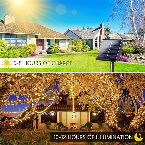 2 Pack 480 LED Solar String Lights - Image 2