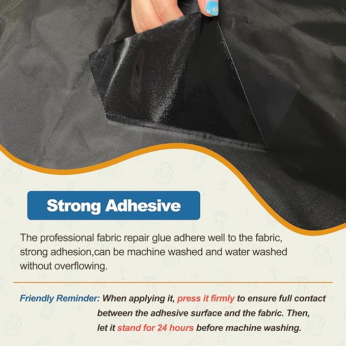 KING MOUNTAIN Self Adhesive Nylon Fabric Repair Patch, 9×11 Inches 4 Pcs - Image 4