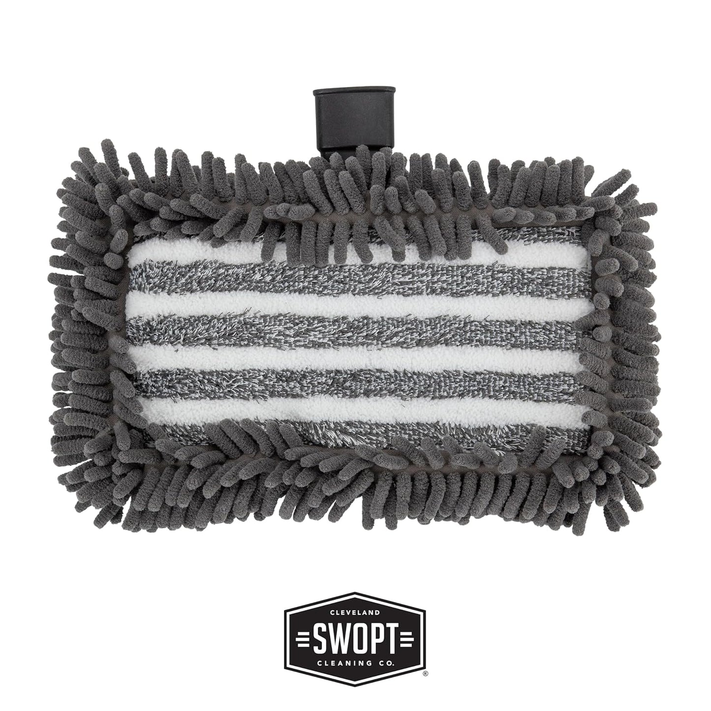 SWOPT 12” Microfiber Dust Mop Head w/Refill — Cleaning Head Interchangeable w/All SWOPT Cleaning Products for Efficient Cleaning & Storage — Mop Provides Lint-Free Cleaning for Wood, Laminate, Tile