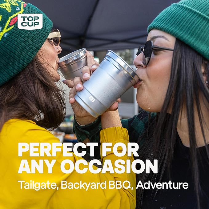 Top Cup – 12 Ounce, Reusable Aluminum Party Cups | Stealth Design | Cold-Holding - Image 4
