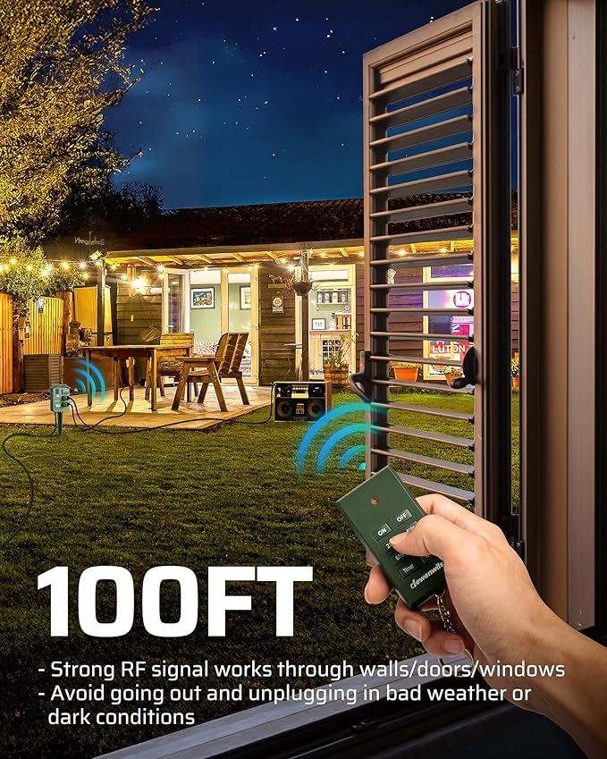 DEWENWILS Outdoor Power Stake Timer, Waterproof Outdoor Timer - Image 3