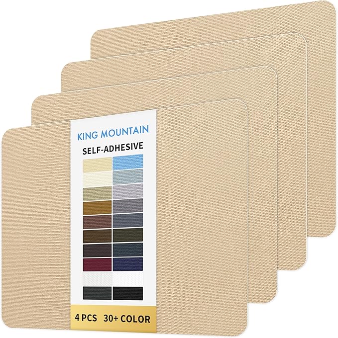 KING MOUNTAIN Canvas Repair Patch 9 x11 Inch 4 Pcs Self-Adhesive Waterproof by ForABetterHomeLife