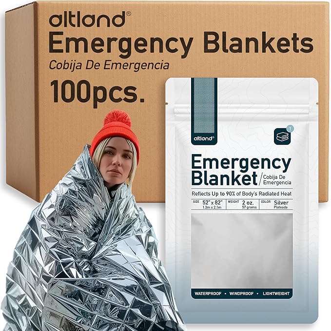 Altland 100 Pack of Emergency Blankets by Altland