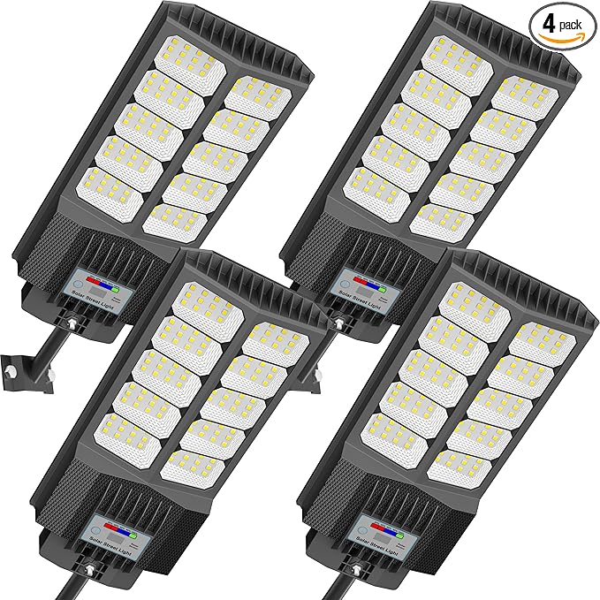 Solar Street Lights Outdoor Waterproof Dusk to Down by XCQMHF