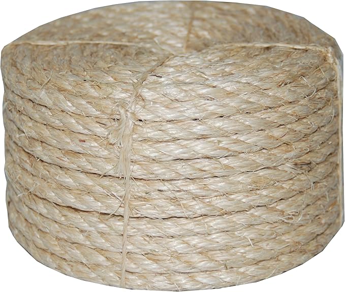 T.W. Evans Cordage Co. 22-410 3/8 inch by 100' Twisted Sisal Rope by T.W+.+Evans+Cordage+Co.