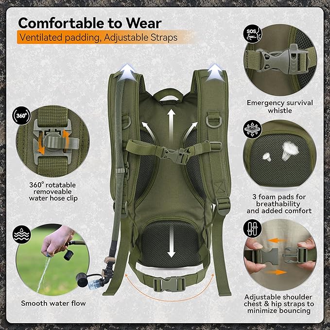 MARCHWAY Tactical Molle Hydration Pack - Image 4