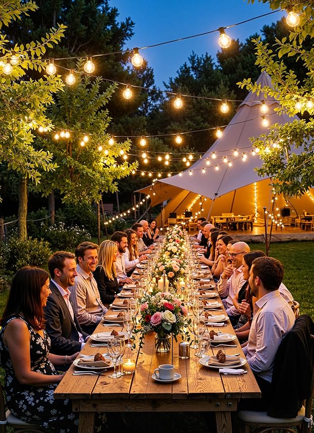 Brightown Outdoor String Lights, 152FT Shatterproof LED Patio Lights - Image 5