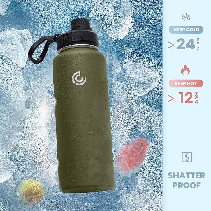 Sports Water Bottle 40oz, Insulated Water Bottle - Image 4