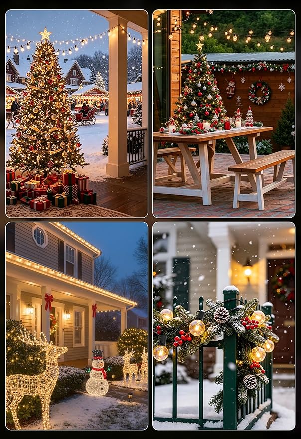 DAMAING Outdoor String Lights LED 50Feet G40 Globe Patio Lights - Image 6