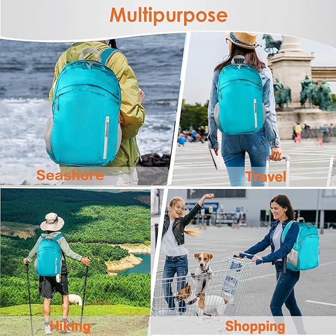 Waterproof Foldable Backpack Dry Storage Lightweight Daypack 35L Outdoor - Image 5