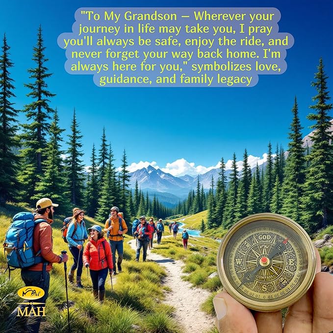Brass Compass Gift to My Son Never Forget I Love You, Sentimental Keepsake from - Image 2