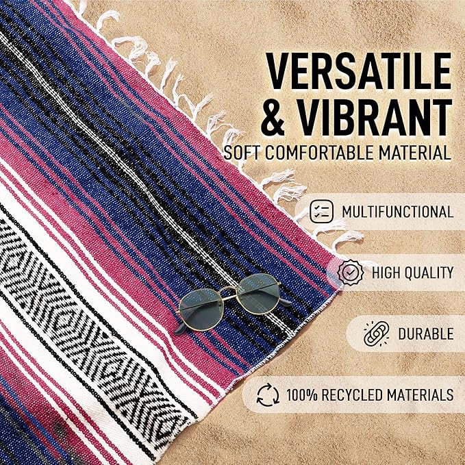 Hydration Nation Authentic Extra Large Mexican Blanket - Image 2