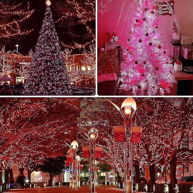 OZS 2PK 240LED Solar String Lights Outdoor Waterproof | Solar Christmas Tree - Image 5