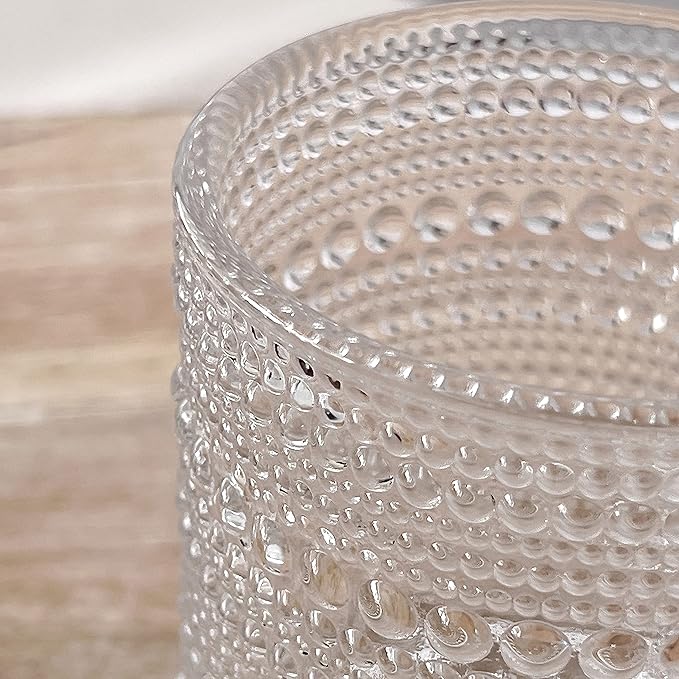 Kate Aspen Beaded Drinking Glasses Set of 6, 10 oz Retro Vintage Glassware - Image 8