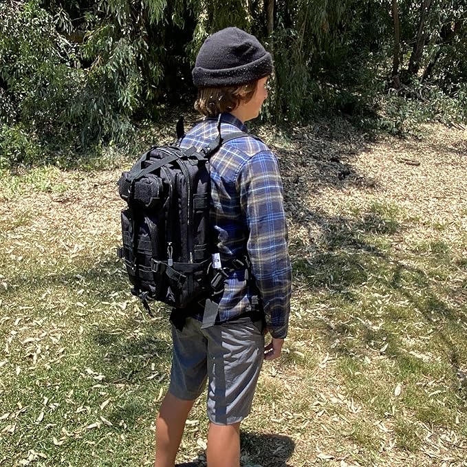 30L Black Tactical Backpack - Image 9