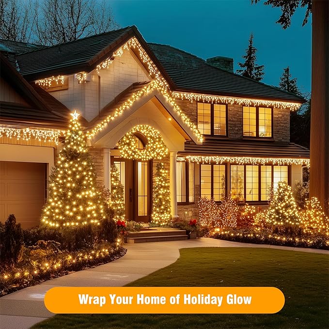 ASENEK Outdoor String Lights 99FT 300 LED Connectable 8 Modes - Image 6