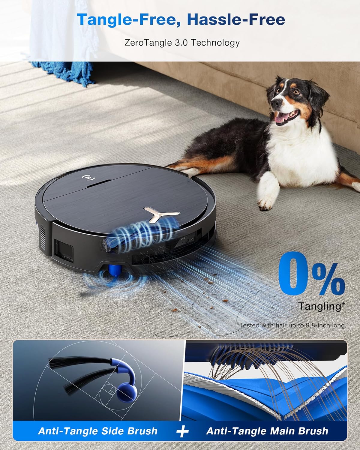 ECOVACS DEEBOT X9 PRO Omni Robot Vacuum and Mop,16,600Pa Blast Suction, OZMO Roller Instant Self-Washing Mopping, ZeroTangle 3.0, Triple Lift System, AI Smart Navigation, Hands-Free Omni Station