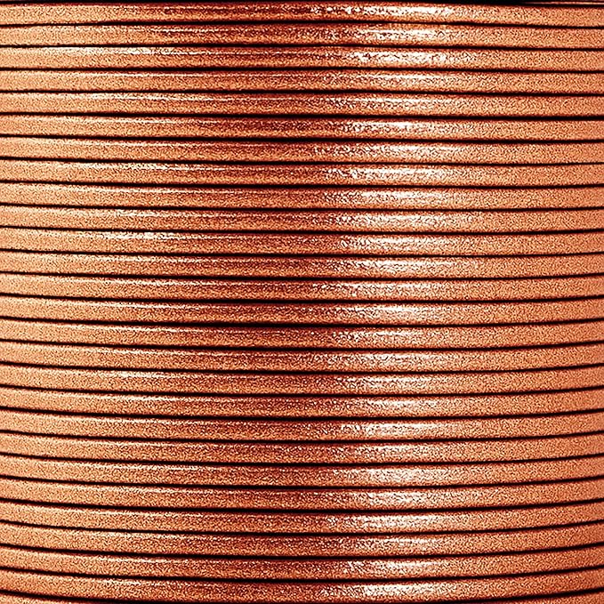 Mandala Crafts Round Genuine Copper Leather Cord - Image 3
