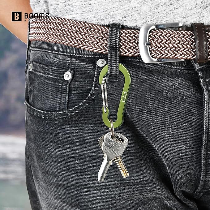 Booms Fishing CC5 Multi-Use Carabiner Clips, 10 Pack 2.3"/ 3.1" Caribeener Clips - Image 4