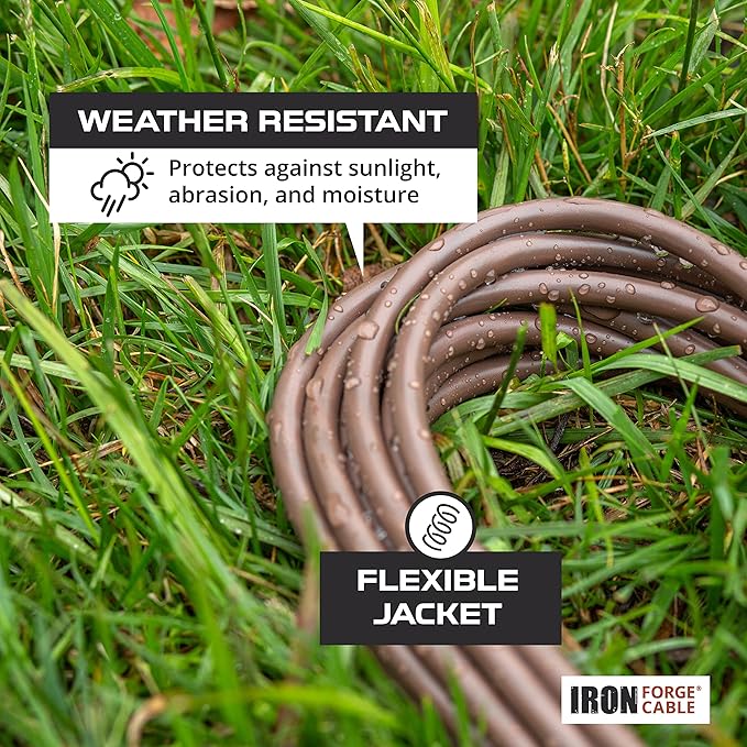 Iron Forge Cable 25ft Brown Outdoor Extension Cord - Image 3