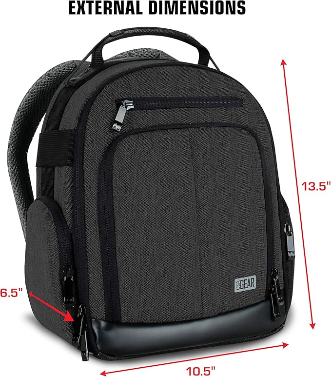 USA Gear Audio Equipment Backpack Fits Audio-Technica System 10, Shure BLX4 - Image 8