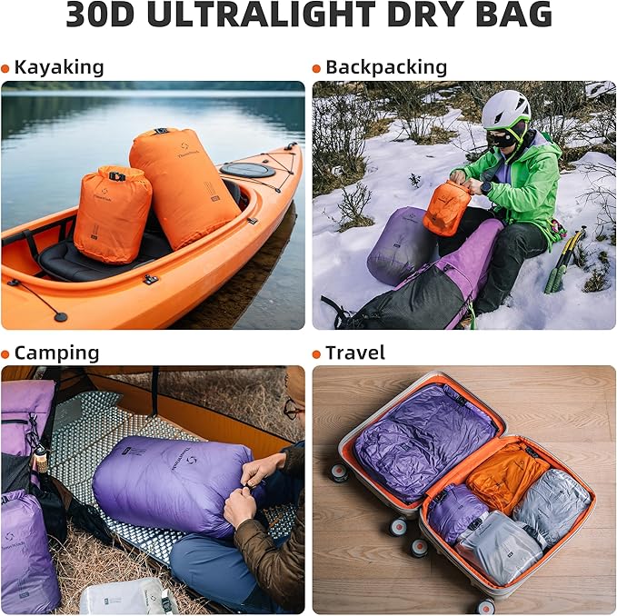 Thous Winds 6L Dry Bag, Lightweight Waterproof Bag, Roll Top Design - Image 4