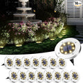 SOLPEX Solar Ground Lights, 16 Pack Solar Lights Outdoor Waterproof, 8 LED by Solpex