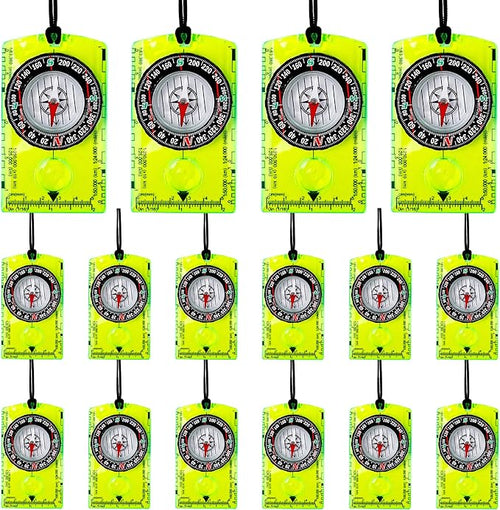 16 Pcs Orienteering Compass Acrylic Hiking Compass by Swakuta