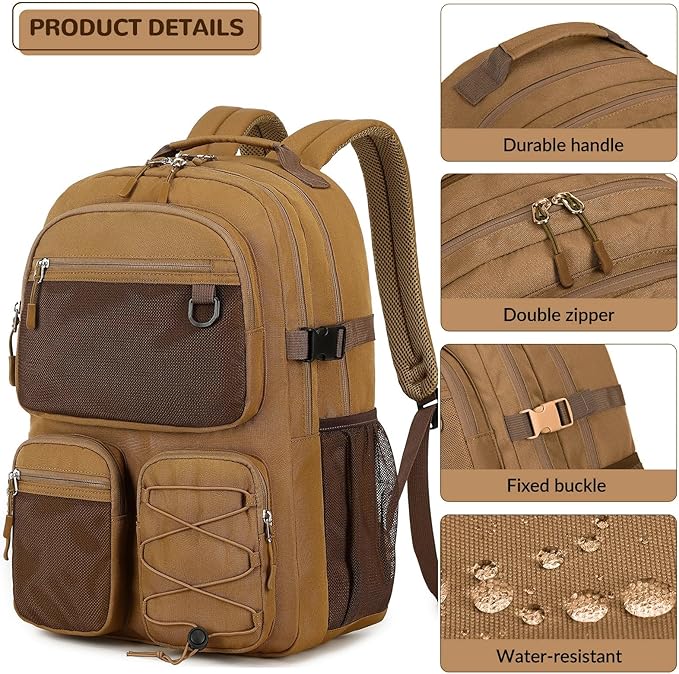 Lohol Water Resistant Backpack for School Travel College Travel, Large Bookbag - Image 7