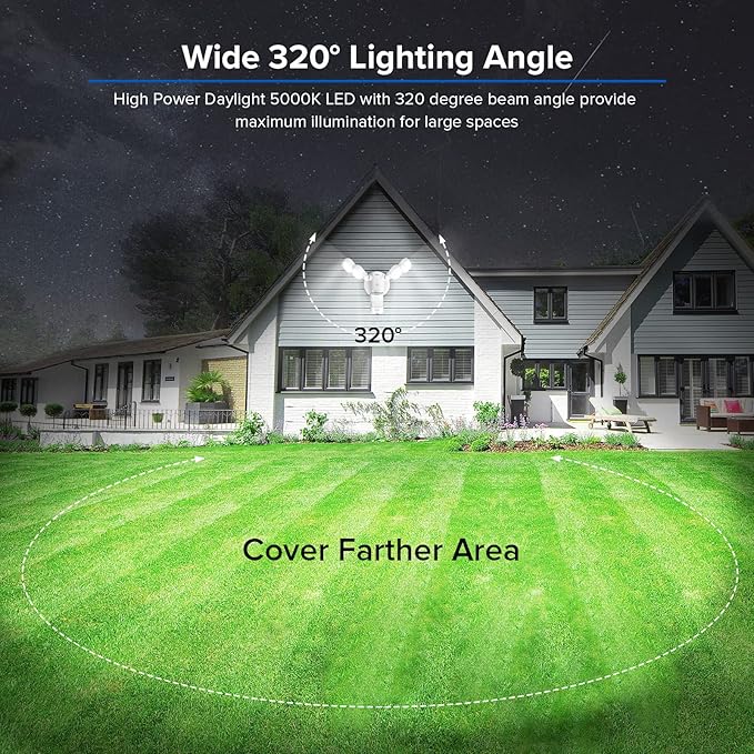 SANSI 30W 4000LM Motion Sensor Outdoor Lights, 5000K 400W Equiv Security Lights - Image 2