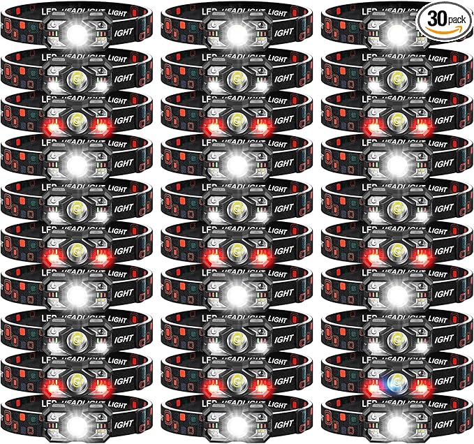 Headlamp Rechargeable 30Pack, 3000 Lumen Ultra-Light Bright Headlamp Flashlight by Northlet