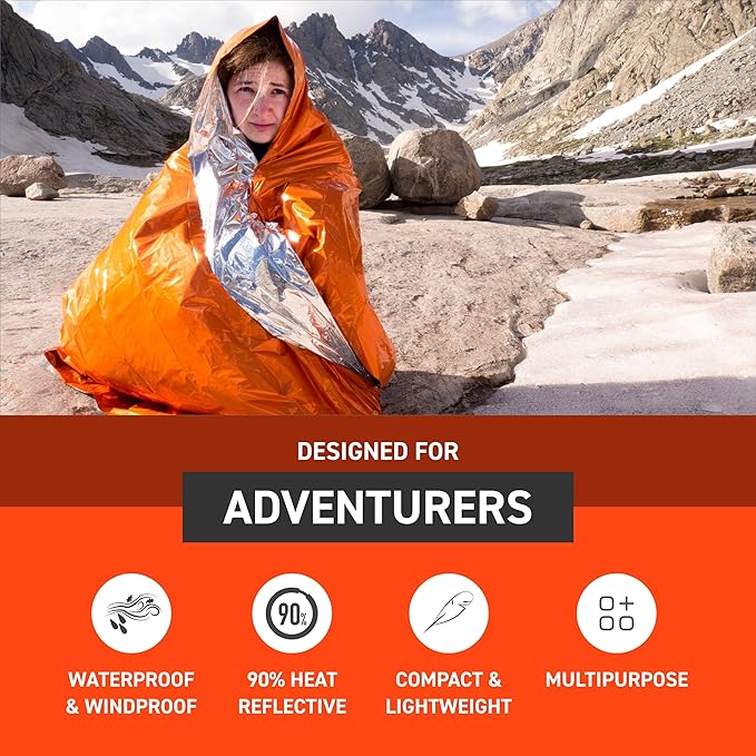 Survive Outdoors Longer 90% Heat Reflective Emergency Blanket - Image 2