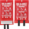 Emergency Fire Blanket 2 Pack 40"x40", Fire Suppression Blanket by Unknown