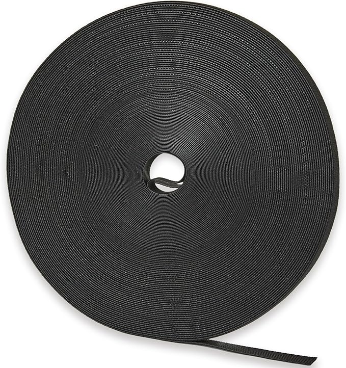 125 ft x 1/2 inch Hook and Loop Roll, Reusable Fastening Cable Ties, Office and by NBTORCH