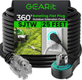 GEARit 25 Ft Extension Cords 16/3 Gauge 360° Rotating Plug Outdoor/Indoor SJTW by GEARit