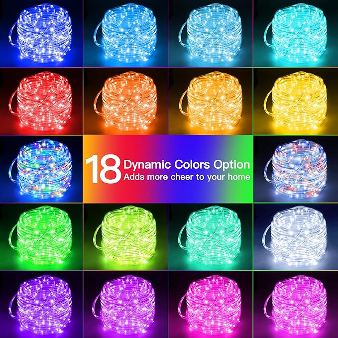 Ollny Rope Lights Outdoor Color Changing, 66FT 200 LED Waterproof Plug in - Image 2